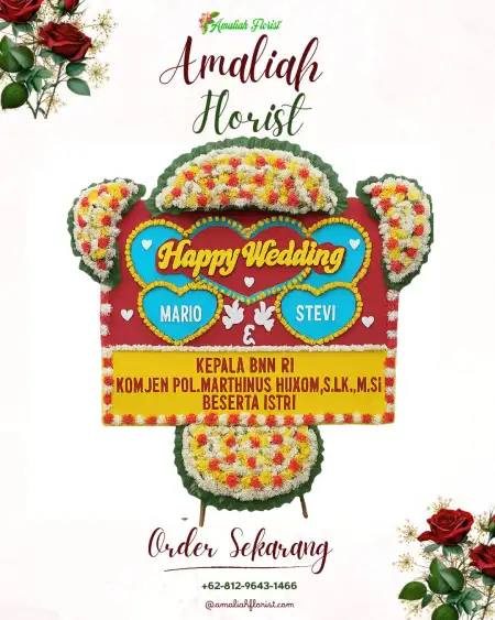 Papan Bunga Pernikahan Langgar